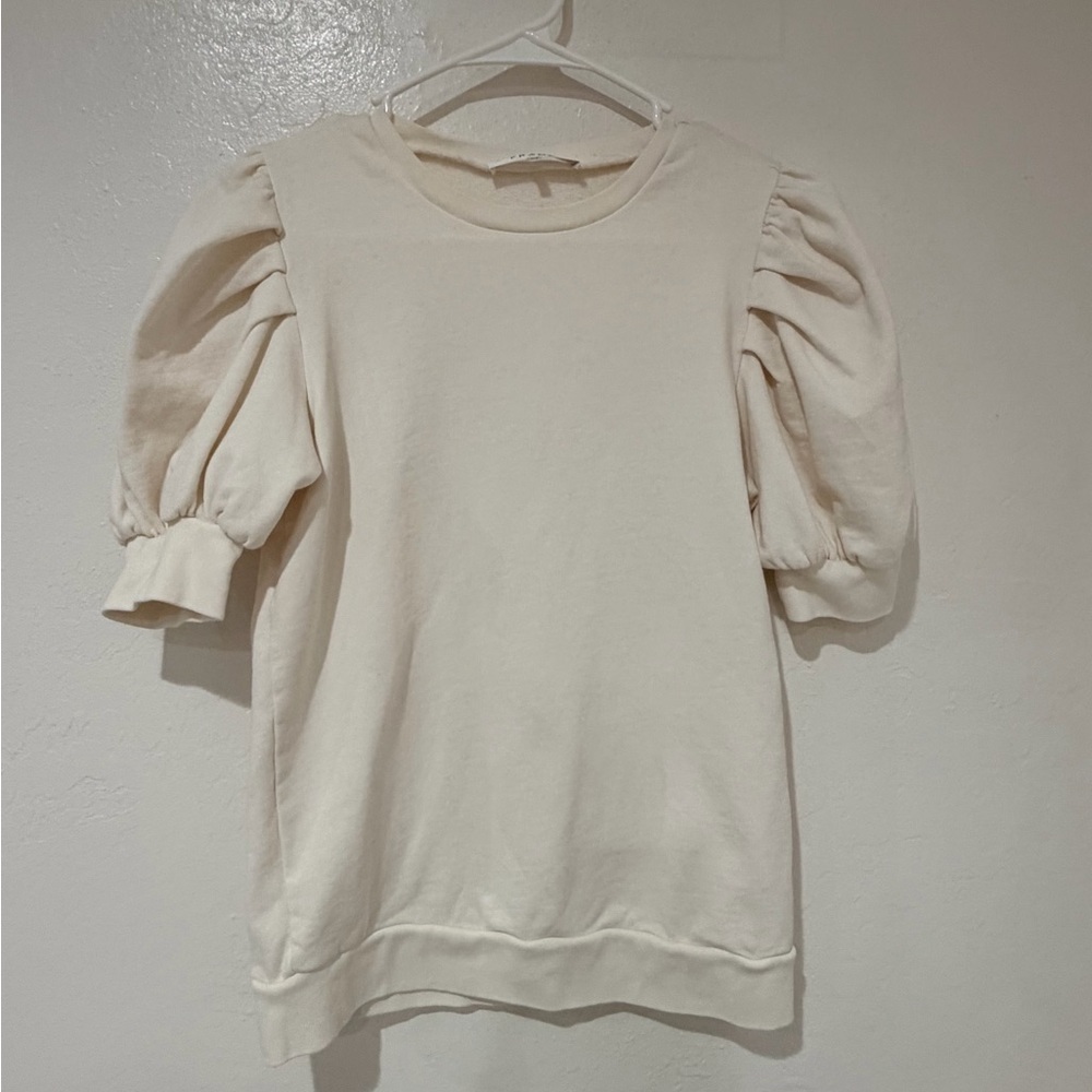 Frame Cream Puff 100% Cotton Short Sleeve Top size S Petite